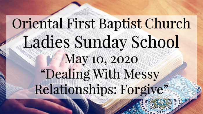 OFBC Ladies Sunday School Lesson for May 10, 2020