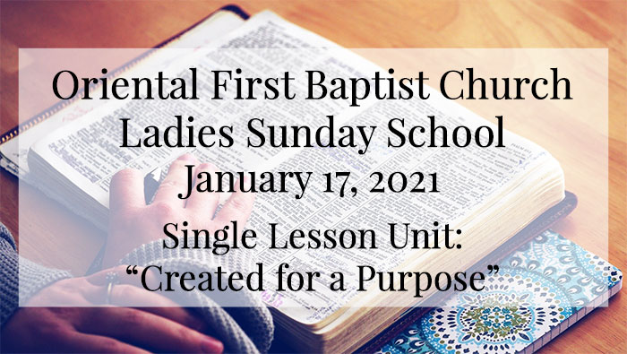 OFBC Ladies Sunday School for January 17 2021