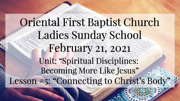 Ladies Sunday School for February 21 2021