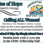Ladies Of Hope 1st Meeting June 23, 2024 at 5:00 pm in OFBC Fellowship Hall