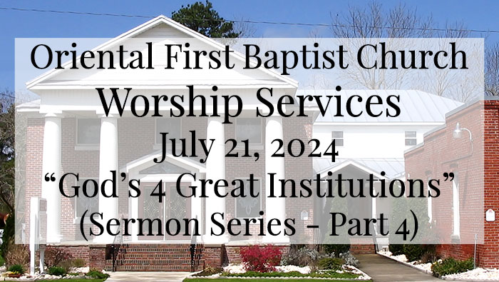 OFBC Worship Service for July 21 2024